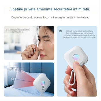 Detector portabil de camere pentru hoteluri, detectarea camerelor ascunse și scanare cu lumină roșie