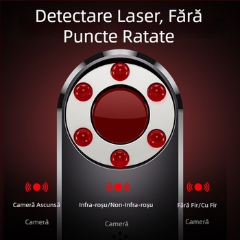 Detector de camere wireless cu detecție infraroșu, scaner portabil pentru detectarea camerelor ascunse