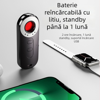 Detector de camere wireless cu detecție infraroșu, scaner portabil pentru detectarea camerelor ascunse