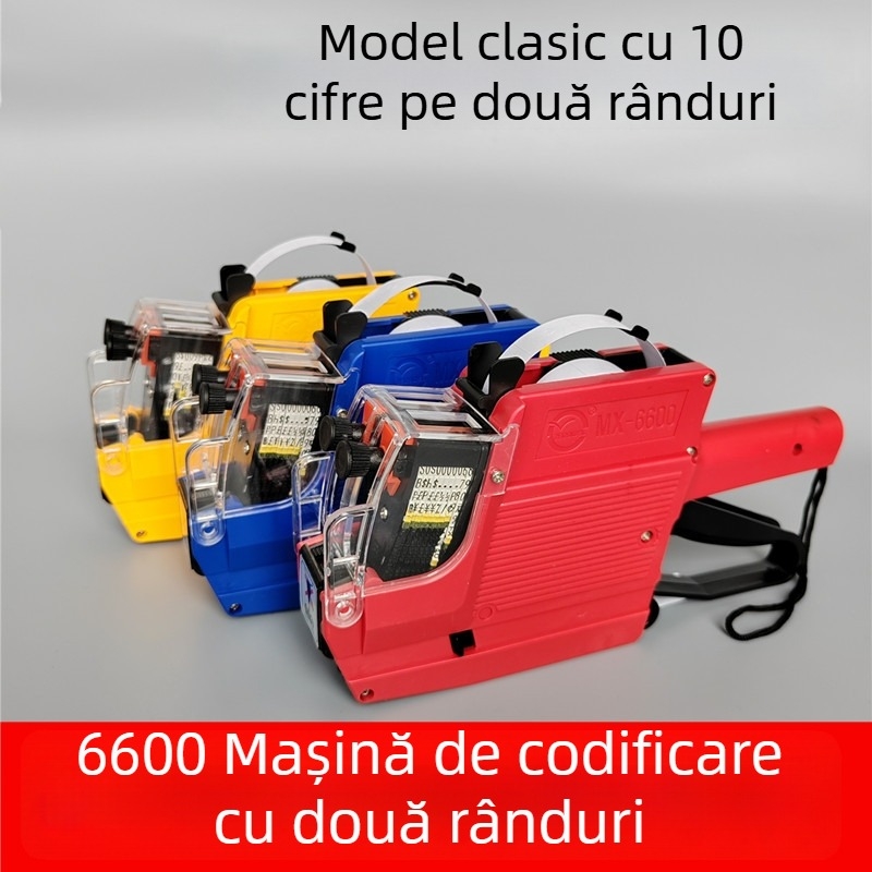 66000 Mașină de etichete pentru preț cu două rânduri, imprimare preț în două linii și imprimare a datei fabricației