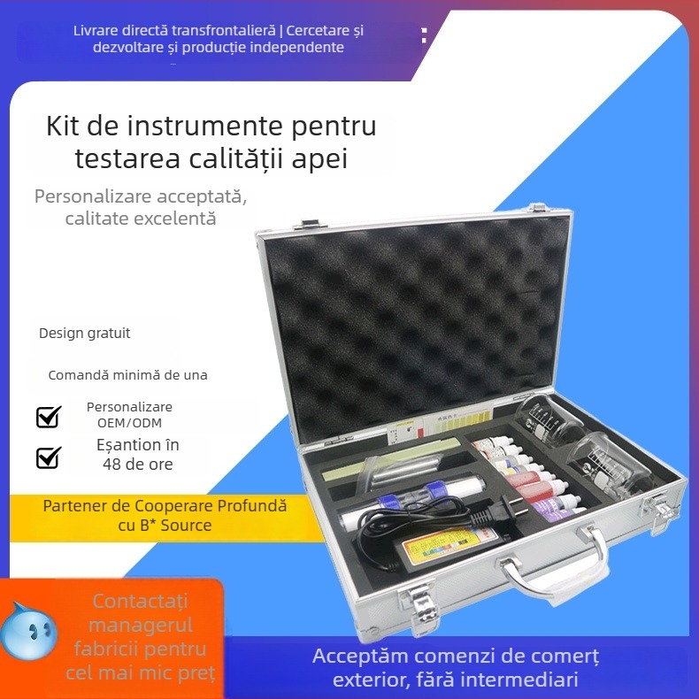 Kit portabil multi-parametric pentru testarea calității apei, în carcasă din aliaj de aluminiu – set de monitorizare a calității apei pentru industrie
