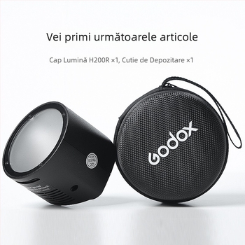 Shenniu AD200 H200R — capă de lampă circulară pentru fotografie, cap de bliț pentru aparat/cameră DSLR, accesoriu de iluminat portabil pentru exterior