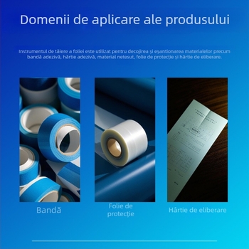 Eșantion pentru tăierea filmului din plastic și eșantion pentru folie de protecție cu adeziv