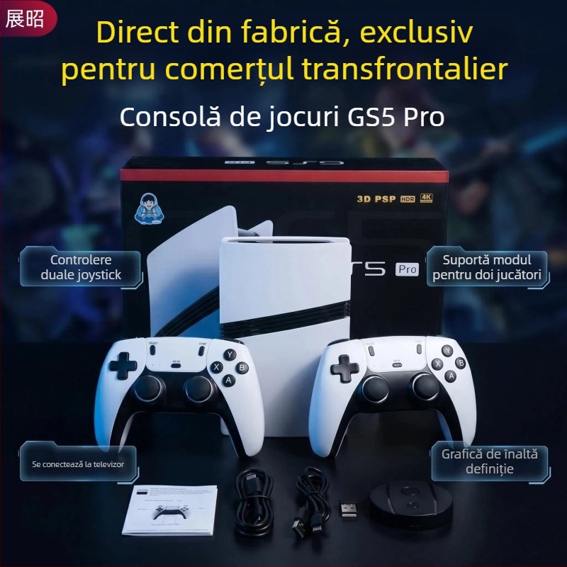GS5 Pro consolă de jocuri pentru TV, cu două controlere cu joystick, 1080p