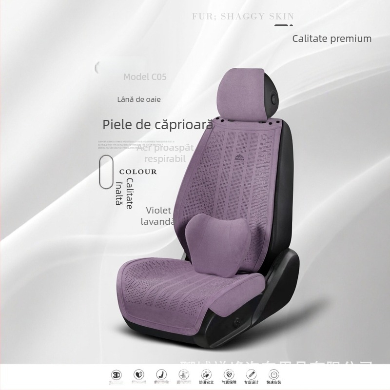 Set de perne pentru scaun auto, velur, respirabil, husă talie parțială, set din cinci piese