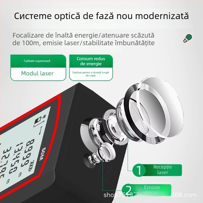 Distanțimetru laser Seria R cu Bluetooth și măsurare infraroșu de înaltă precizie, instrument de mână