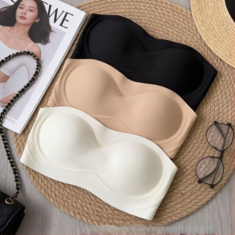 8587 Sutien bandeau fără bretele, antiderapant, grosime medie, pentru sâni mici, modelare, acoperire invizibilă