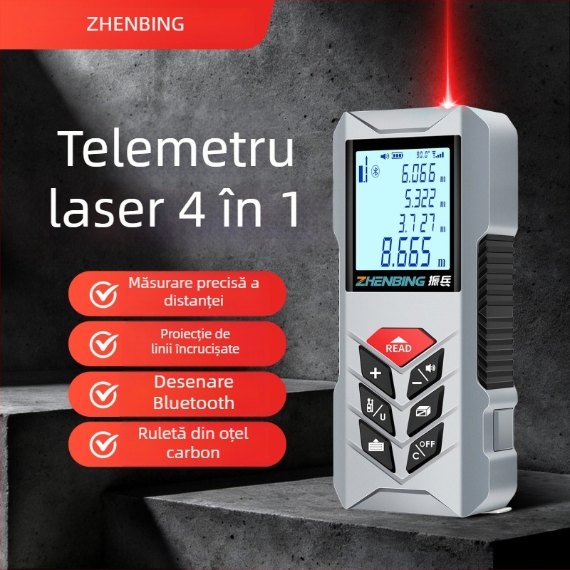 Zhenbing N1 măsurător cu laser — instrument portabil, înaltă precizie pentru construcții și topografie