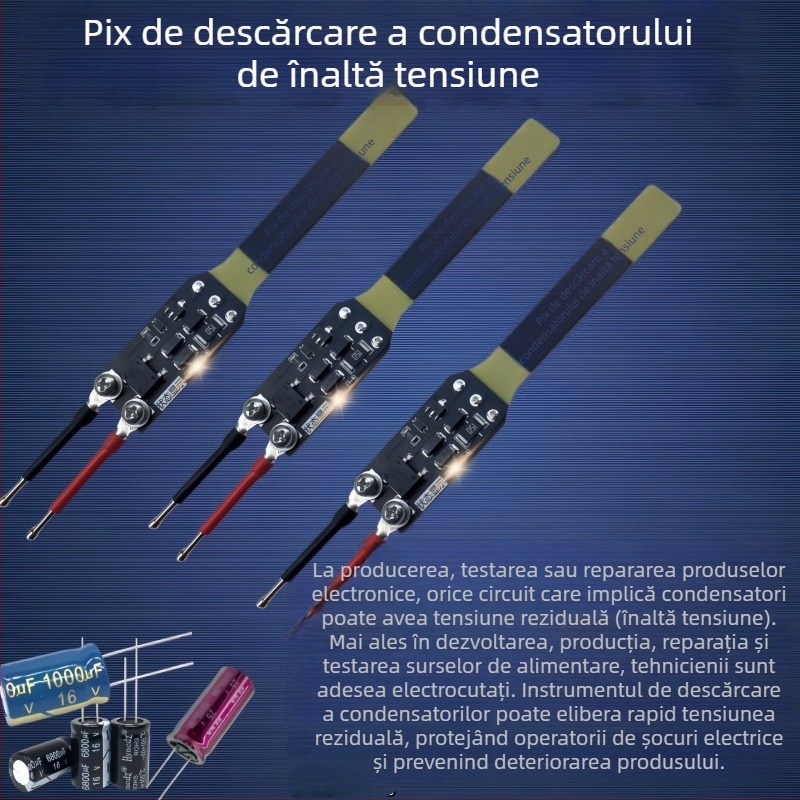 Peniță de descărcare pentru condensatoare AC/DC — instrument profesional de detecție a descărcării, cu precizie înaltă