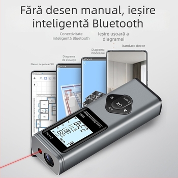 Zhenbing distanțier laser 3 în 1, instrument portabil de măsurare cu infraroșu, țintire încrucișată, Bluetooth pentru desenarea spațiilor