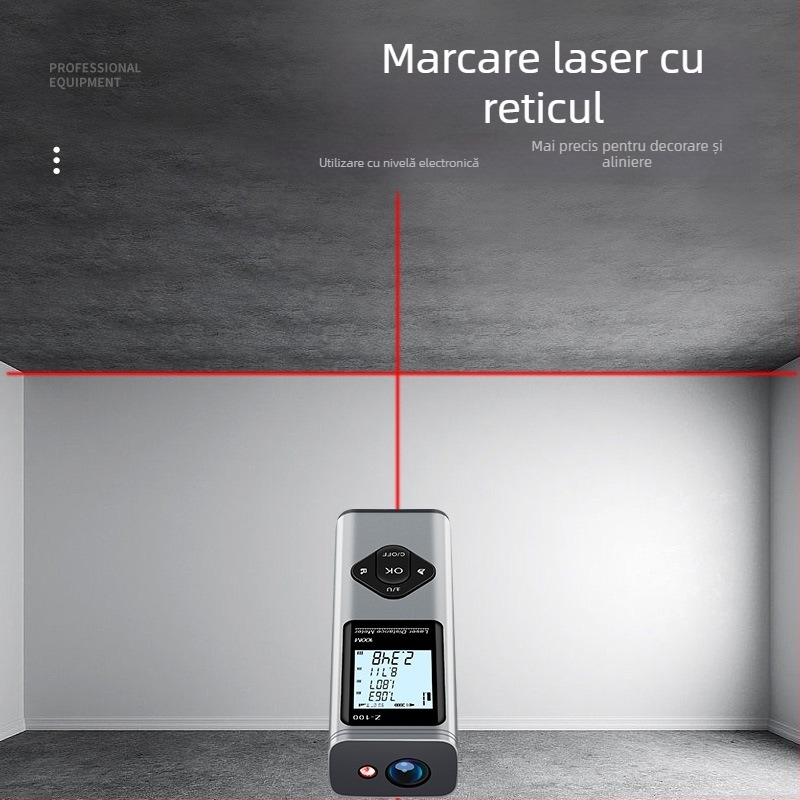 Zhenbing distanțier laser 3 în 1, instrument portabil de măsurare cu infraroșu, țintire încrucișată, Bluetooth pentru desenarea spațiilor