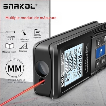 Meter de distanță cu laser, precizie înaltă, portabil, riglă digitală cu infraroșu SK120A