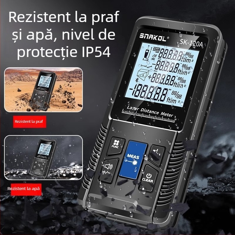 Meter de distanță cu laser, precizie înaltă, portabil, riglă digitală cu infraroșu SK120A