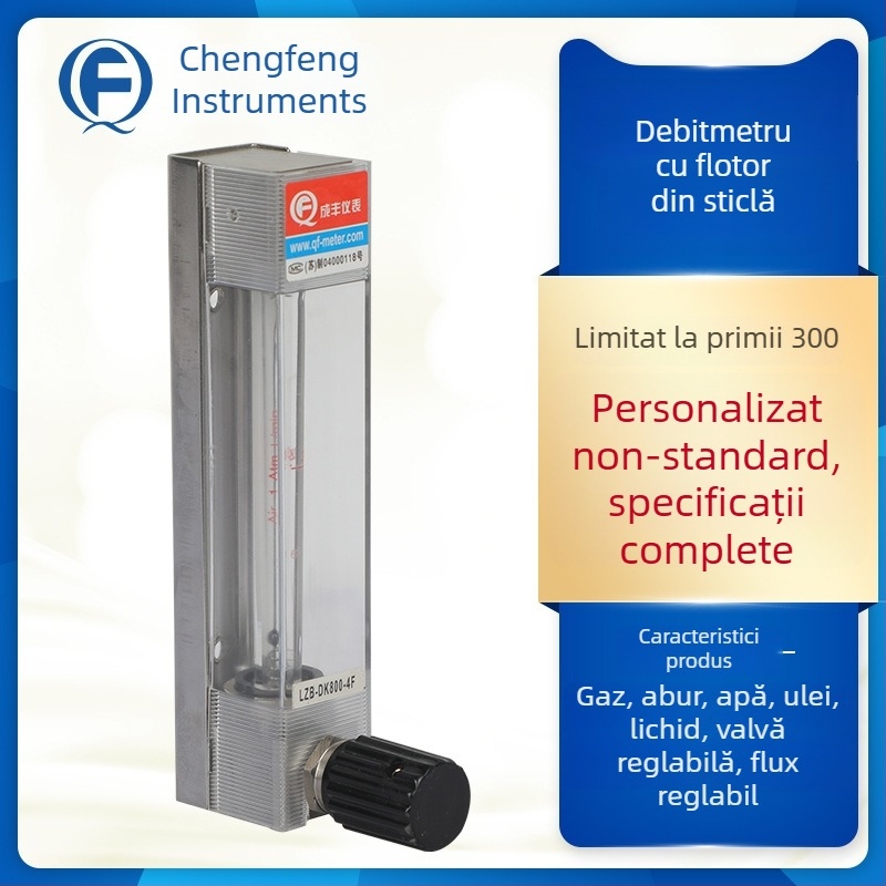 Seria DK800-4 Debit micro din sticlă cu plutitor, pentru azot și oxigen, conector cu manșon personalizat