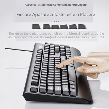 Wolf Spider AC106 set tastatură și mouse USB pentru desktop, rezistent la apă