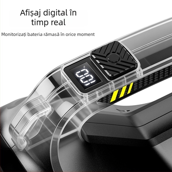 Lanternă de mână reîncărcabilă, fascicul ultra-luminos, rază lungă pentru exterior, 20W, 4800mAh, ABS plastic