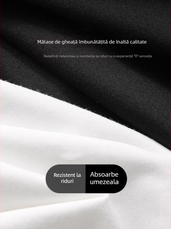 Tricou fără mâneci pentru bărbați din ice silk – vară răcoroasă, subțire, alb, croială lejeră, top fitness plus size