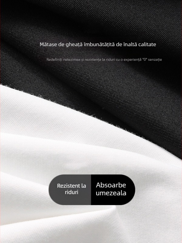Tricou fără mâneci pentru bărbați din ice silk – vară răcoroasă, subțire, alb, croială lejeră, top fitness plus size