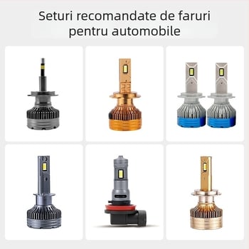 LED cu patru lentile, 100W, iluminare puternică, fascicul integrat pentru far și aproape