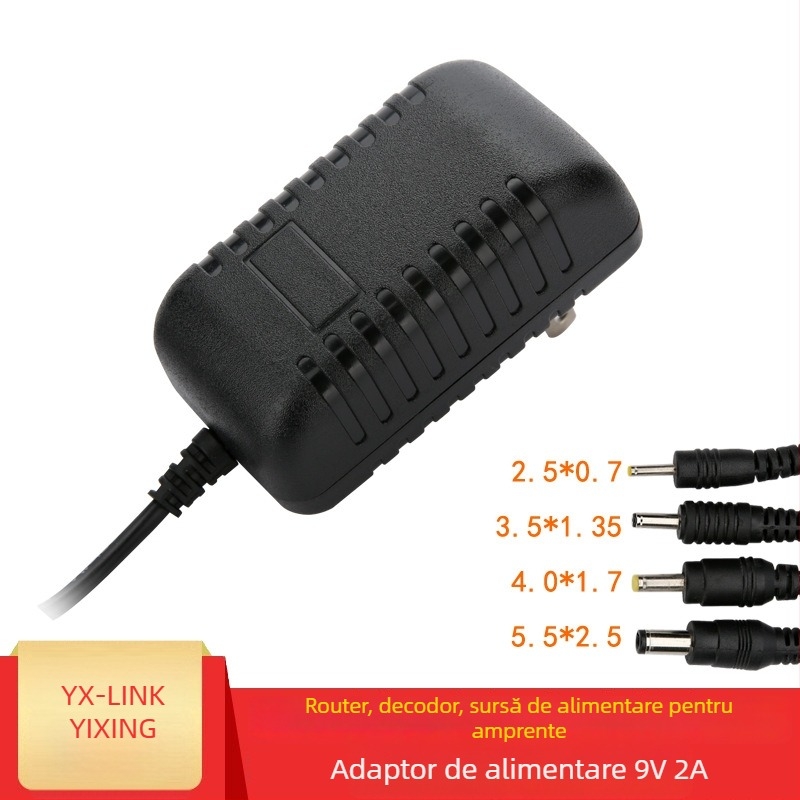 YIXING 9V2A adaptor de alimentare Turtle 5,5×2,5 mm interfață