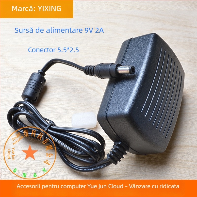 YIXING 9V2A adaptor de alimentare Turtle 5,5×2,5 mm interfață