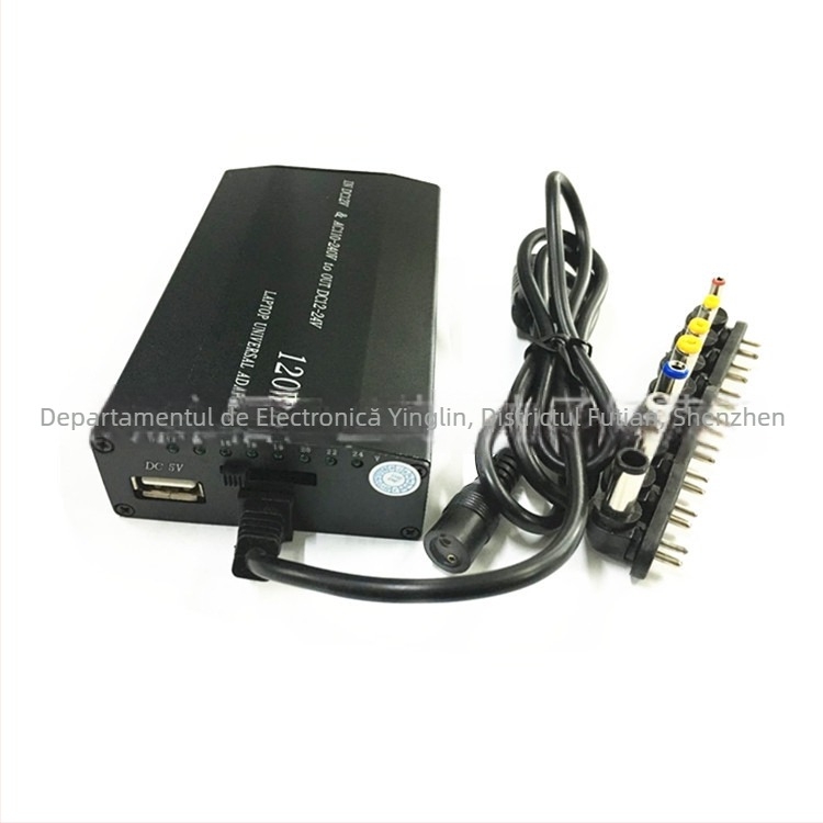 Adaptor de alimentare pentru laptop 120W, utilizare în mașină și acasă, încărcător universal multifuncțional, convertor 12V
