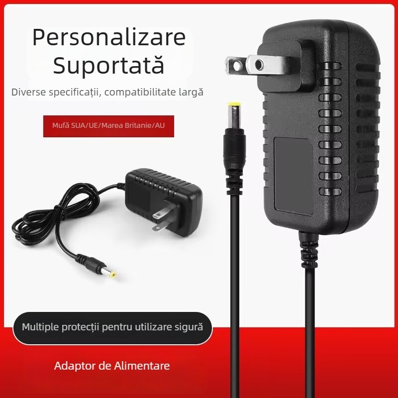 Adaptor de alimentare pentru dispozitiv de supraveghere cu mai multe tensiuni de ieșire: 3V2A, 5V2A, 6V2A, 7.5V2A, 9V2A, 10V2A, 12V2A