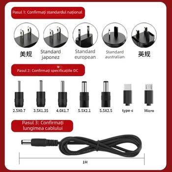 Adaptor de alimentare 24V 1A pentru LEDuri, controler LED pentru lampi, accesorii lampă pentru protecția ochilor, 24W