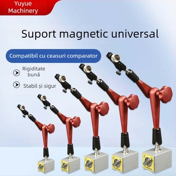 Bază magnetică hidraulică universală pentru instrumente de măsură de precizie, suport cu prindere în unghiuri multiple pentru laboratorul de prelucrare mecanică