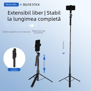 Selfie stick Bluetooth pentru telefoane mobile, suport pentru streaming live, trepied, dispozitiv selfie inteligent portabil, stativ de podea