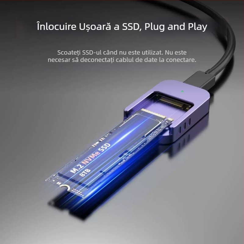 Jeyi/Jiayi Carcasă externă SSD M.2 NVMe/SATA USB-C