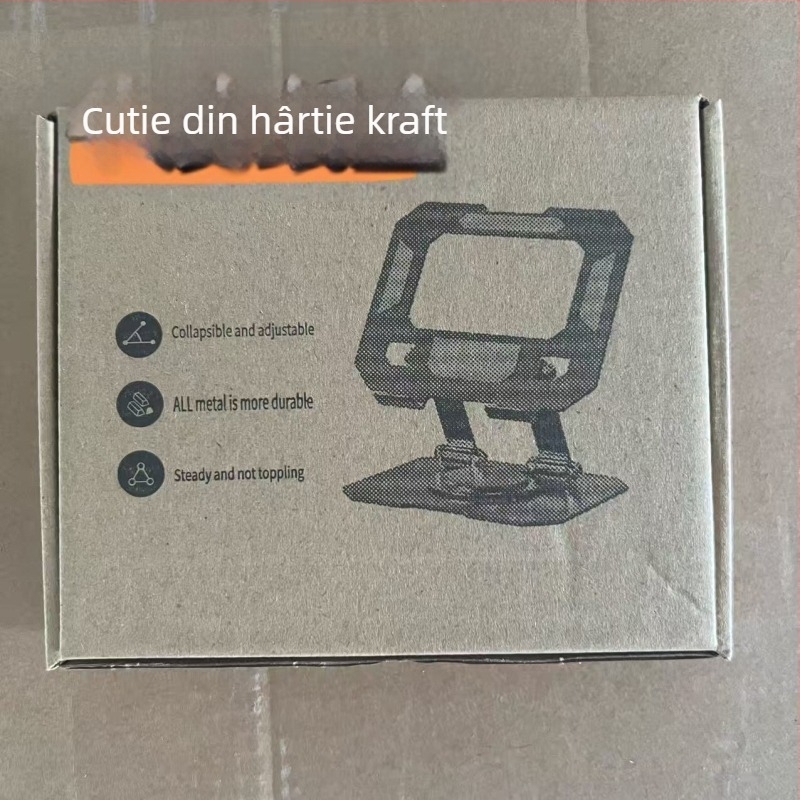 Suport metal rotativ pentru telefoane și tablete, pliabil, portabil, cu înălțime reglabilă