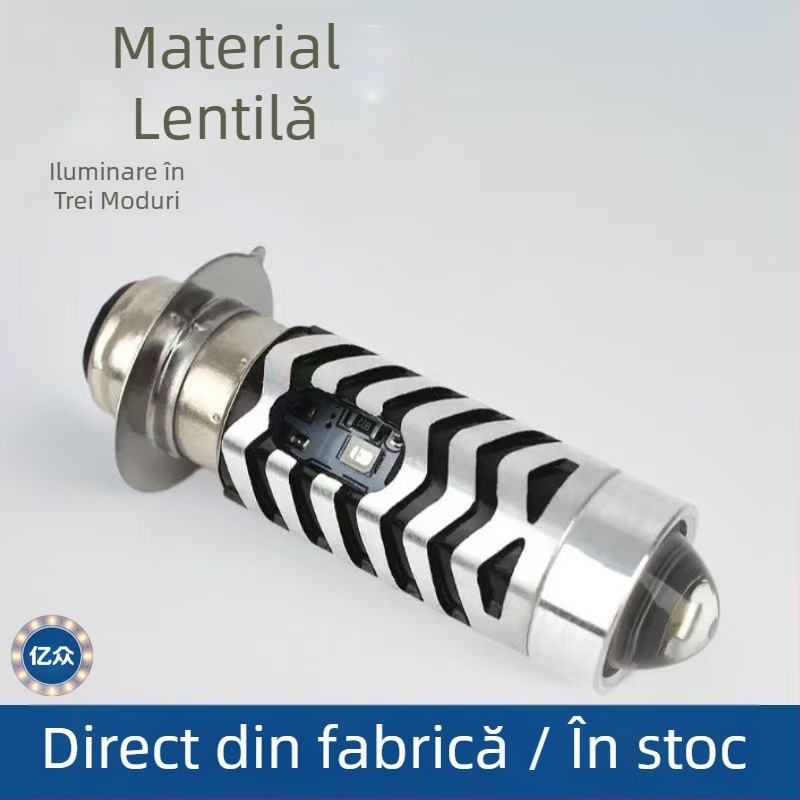 Devil Eye LED far moto încorporat, lampă H4, rază lungă, 1100–1200 lm, 9–85 V, IP67, aluminiu