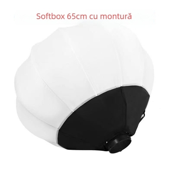 Difuzor sferic de lumină moale, 65 cm, pentru fotografie, lampă de fill, echipament softbox, fibră de carbon