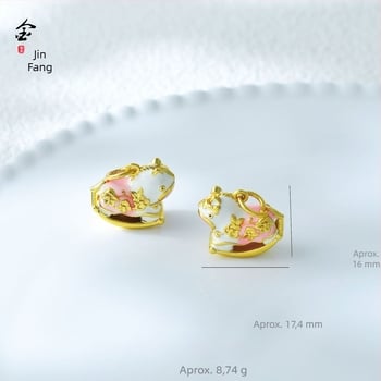 Pandantiv emailat cu unicorn, design cu ponei pe leagăn și pisică, pentru bijuterii DIY
