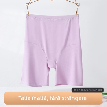 Colanți scurți fără cusături din modal, mărime plus, talie înaltă, ușori pentru vară, opaci
