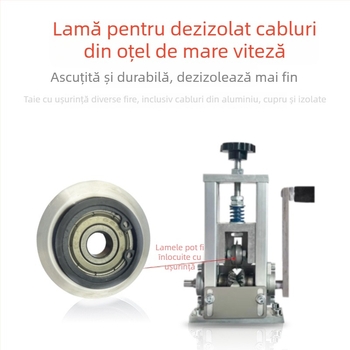 Lama pentru mașina mică de dezizolare a cablurilor, cu roată de tăiere și rulment, 39 mm