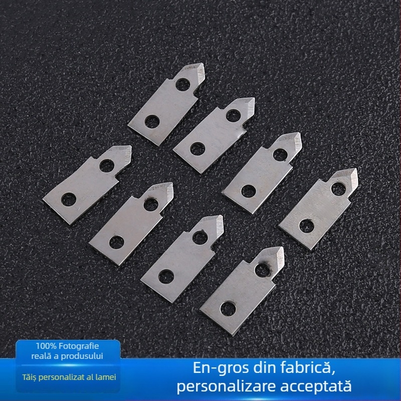 Lama din oțel inoxidabil 420, non-standard, grosime 0,5 mm, lamă pentru mașini industriale, lamă triunghiulară mică pentru unelte de grădină