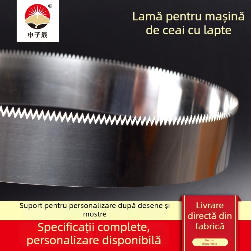Lama zimțată din oțel inoxidabil, 1 m, pentru mașini de sigilat, lamă pliabilă cu dinți pentru tăierea filmului