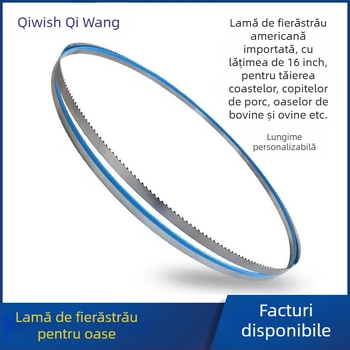Lama de bandă de 16 mm pentru mașina de tăiat oase – tăiere carne și oase, oase de vită și miel, copite de porc și coaste