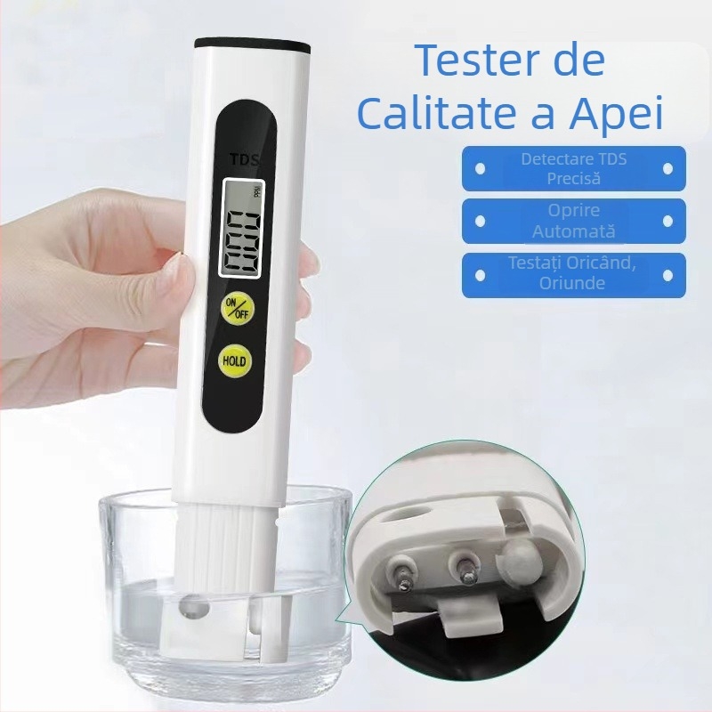 Stilou alb pentru testarea calității apei TDS – tester pentru birou, acvariu și apă potabilă de acasă