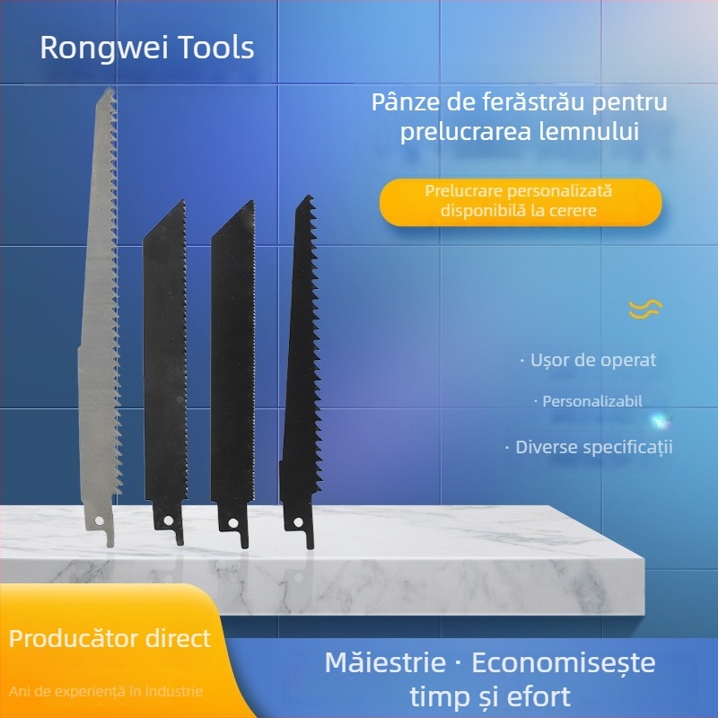 Set de 4 lame pentru fierăstrău sabie pentru tăierea lemnului și metalului