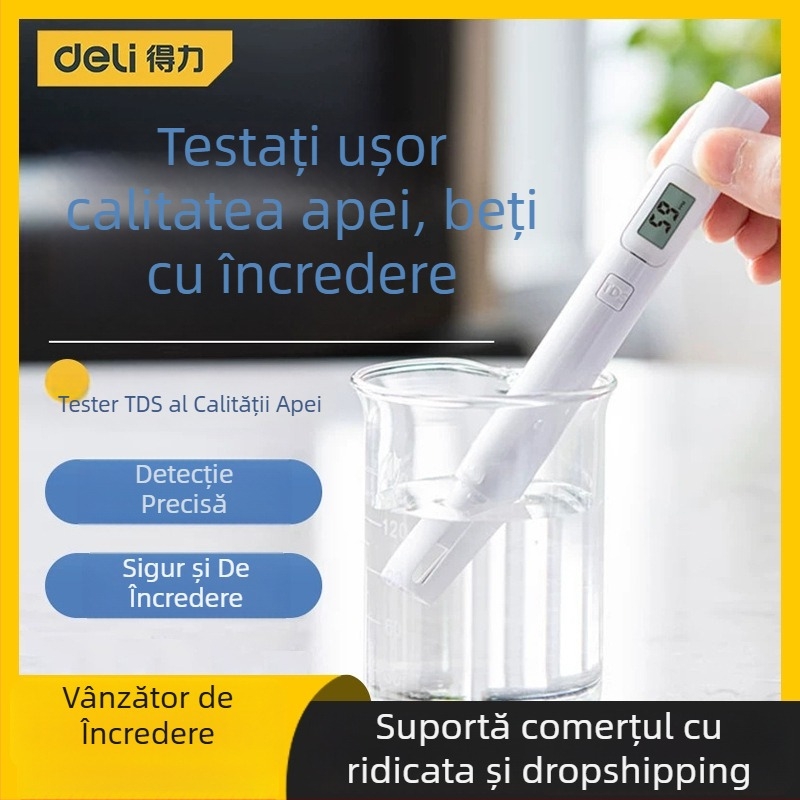 Deli tester TDS pentru calitatea apei potabile, uz casnic, model DL339012
