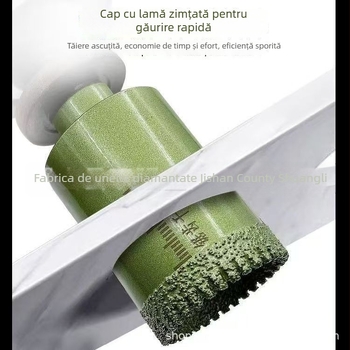 Polizor unghiular cu dinți pentru găurire uscată în plăci ceramice, plăci vitrificate și piatră; mașină de lustruit cu diamant sudat; deschizător universal de găuri