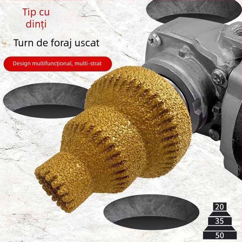 Pagoda burghiu diamant cu trepte pentru plăci și piatră – perforare de găuri și fasonare