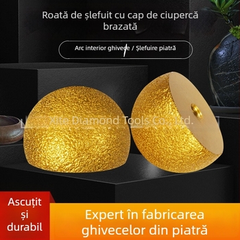 Roată de șlefuit cu diamant pentru muchii pe piatră, pietriș și ghivece, cu cap de ciupercă pentru polizor unghiular, șlefuire și lustruire