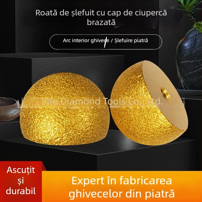 Roată de șlefuit cu diamant pentru muchii pe piatră, pietriș și ghivece, cu cap de ciupercă pentru polizor unghiular, șlefuire și lustruire