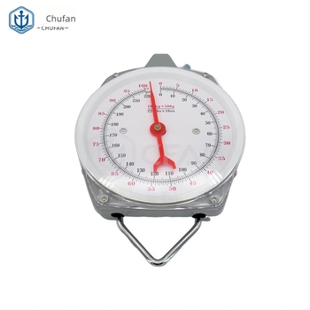 650755 Cântar de mână cu arc 100 kg – Cântar mecanic de bucătărie cu disc indicator și cârlige duble