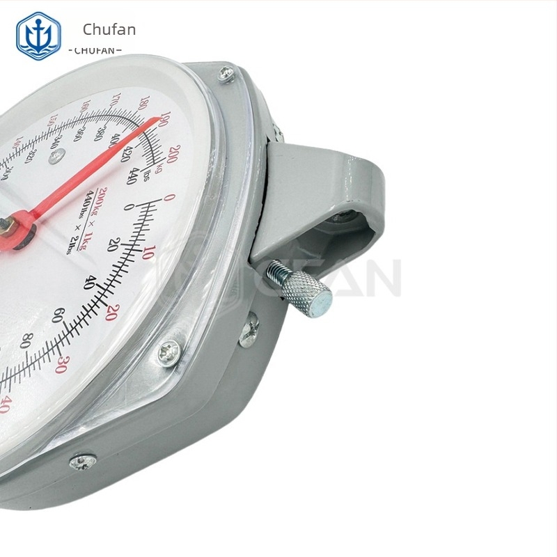 650755 Cântar de mână cu arc 100 kg – Cântar mecanic de bucătărie cu disc indicator și cârlige duble