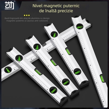 Riglă nivel mini magnetică, înaltă precizie, corp din aliaj de aluminiu, cu magnet